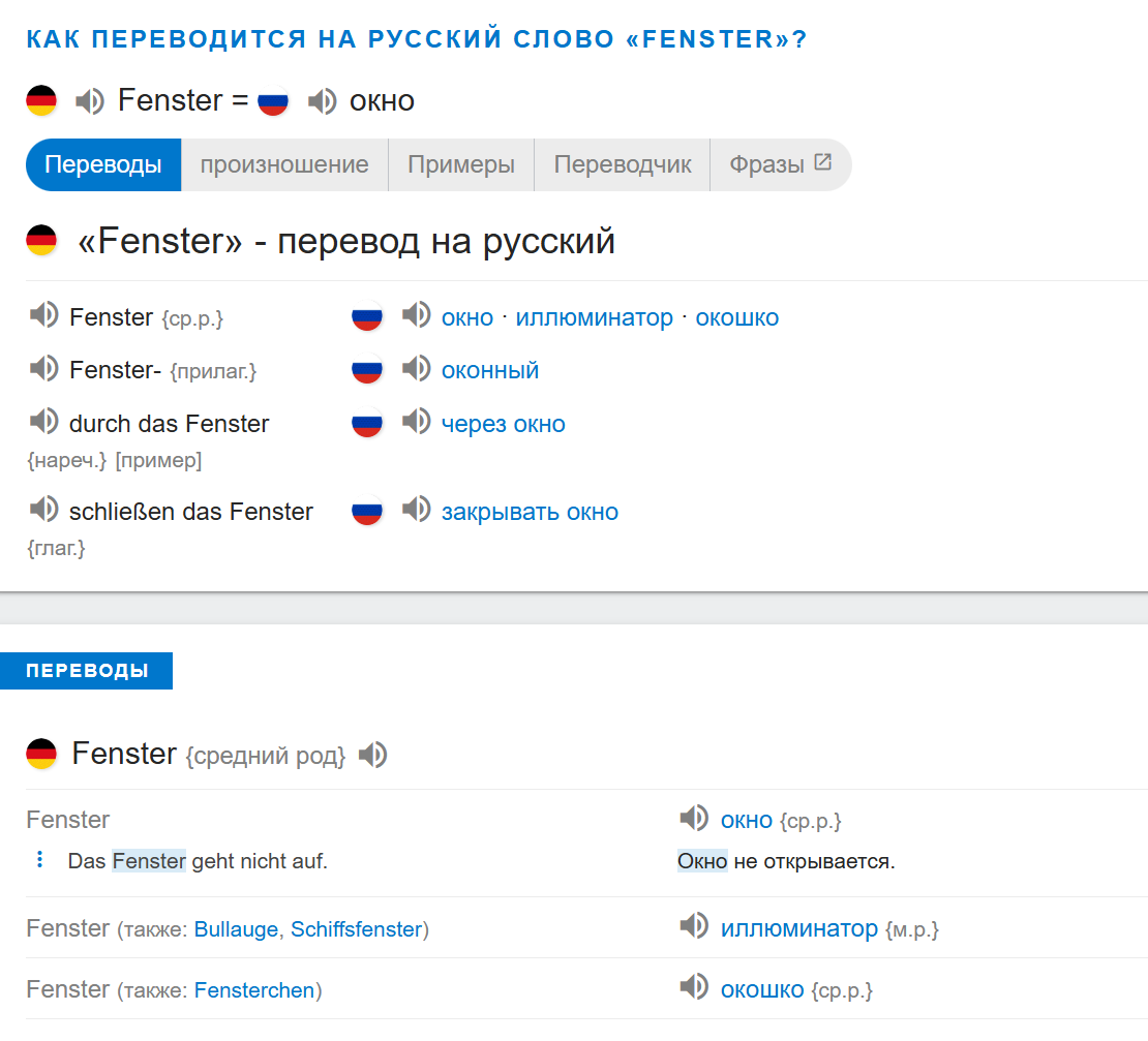 немецко русский словарь переводчик онлайн