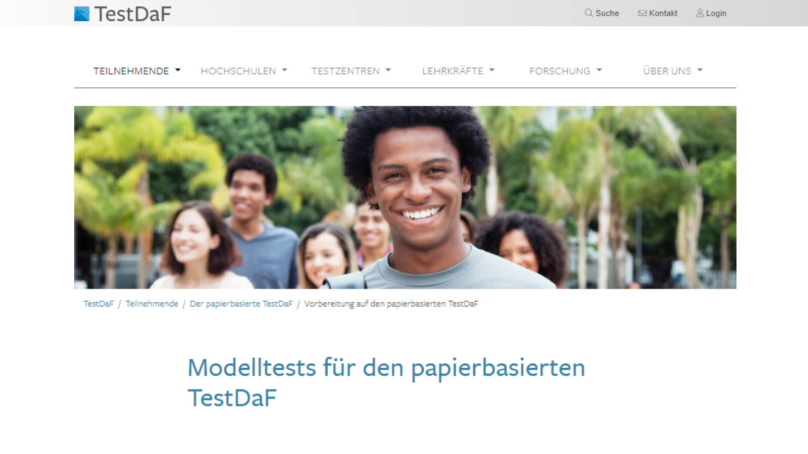 Официальный сайт TestDaF